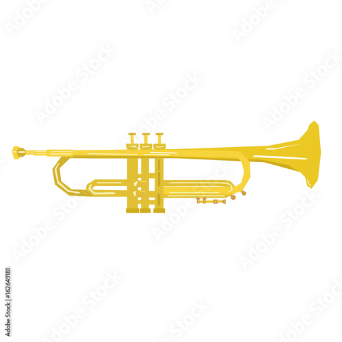 Isolated geometric trumpet on a white background, Vector illustration