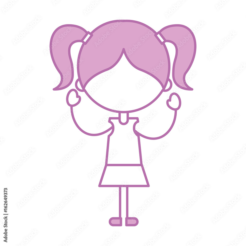 cute girl character icon vector illustration design