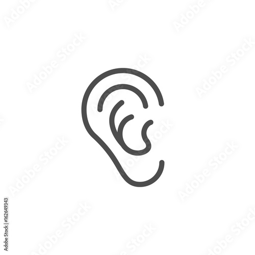 Ear line icon