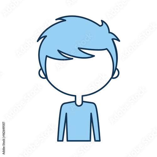 cute boy character icon vector illustration design