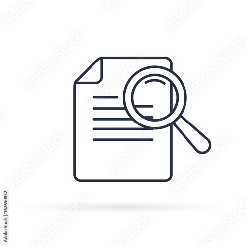 Case Studies Vector Line Icon. Infographic Element about Web Development. Flat Thin Line Icon Pictogram for Website