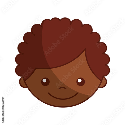 cute african boy character icon vector illustration design
