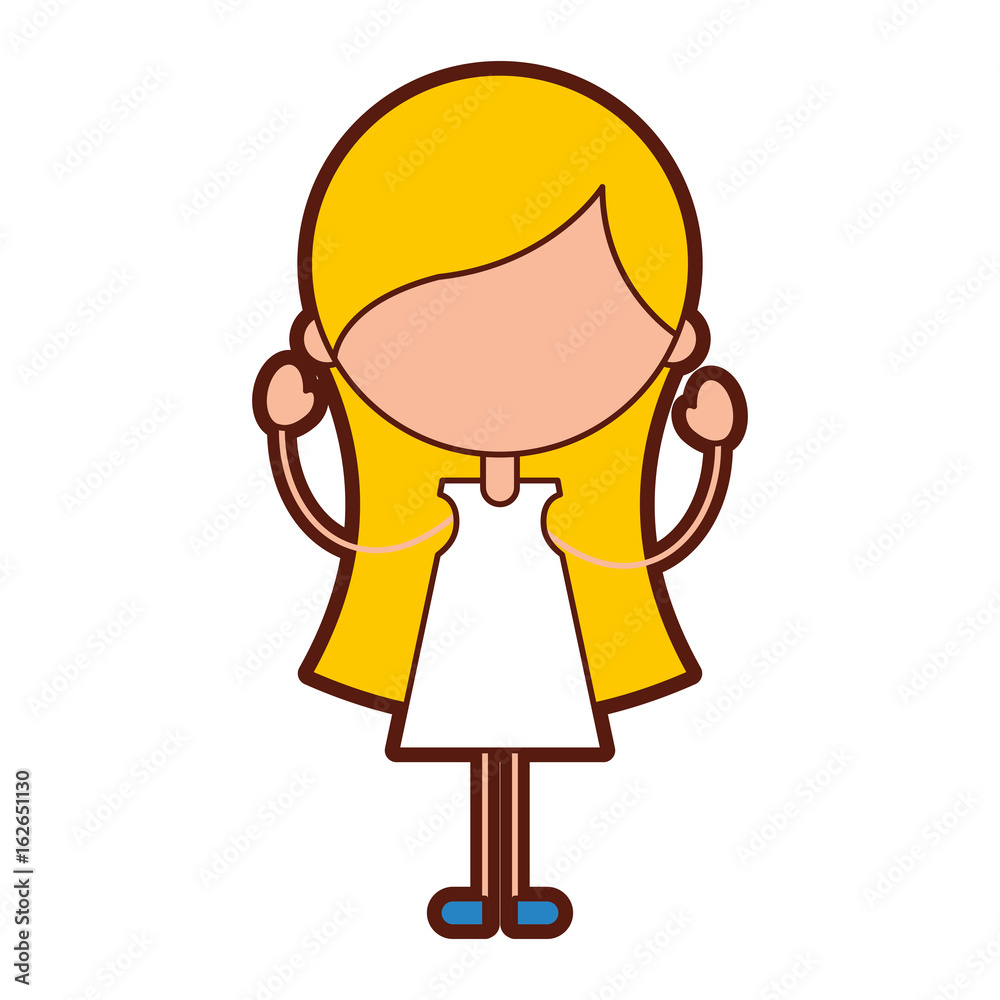 cute girl character icon vector illustration design cute girl character icon vector illustration design