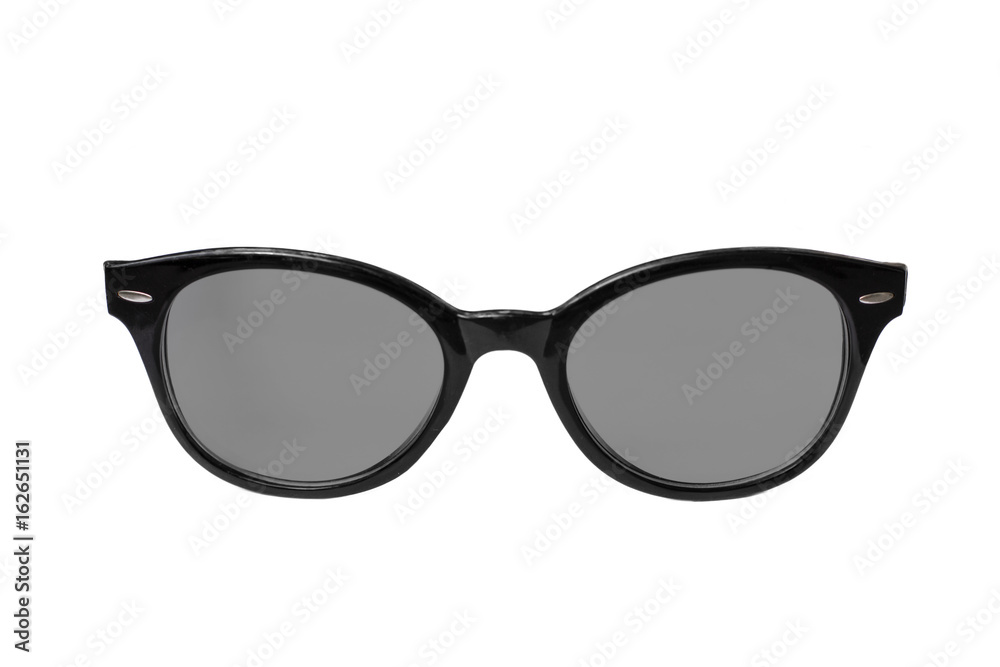 Black Eye Glasses Isolated on White