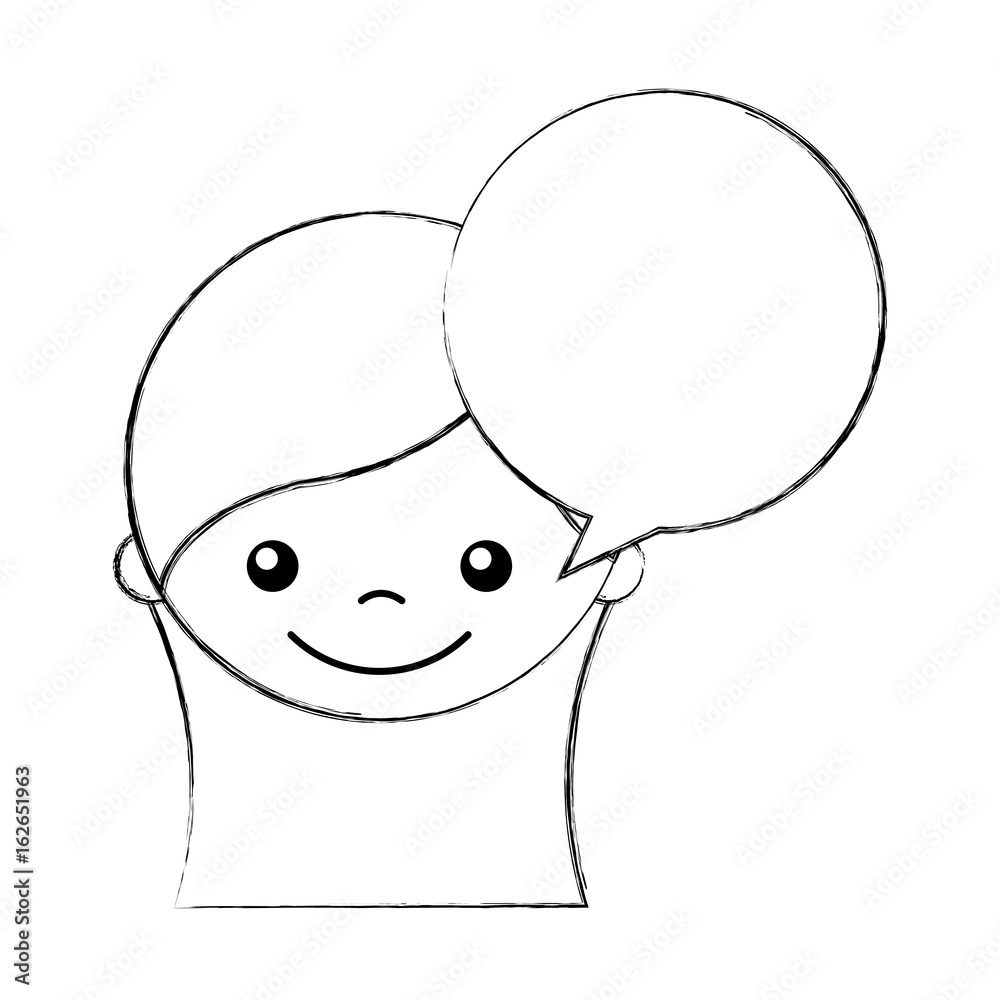 cute girl with speech bubble character icon vector illustration design cute girl with speech bubble character icon vector illustration design