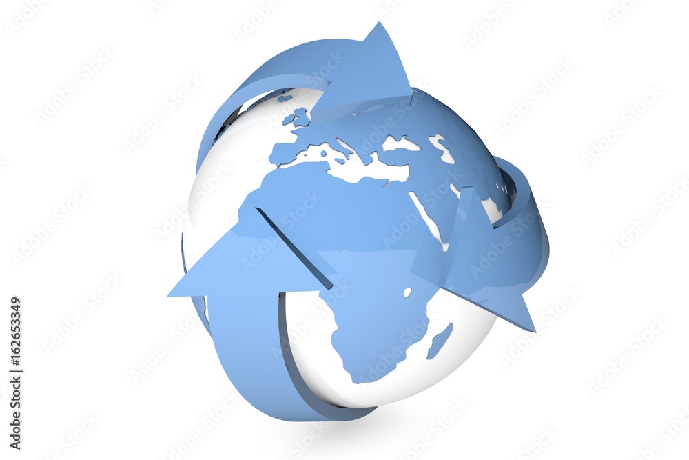 Naklejka premium recycling planet