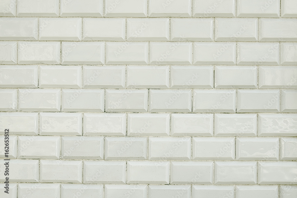 Old white tile brick wall background texture Old white tile brick wall background texture
