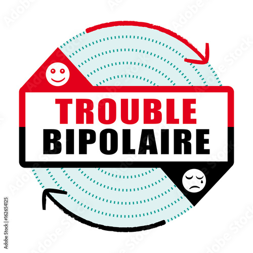 Trouble bipolaire. maladie psychiatrique. illustration phase manie et dépression cercle de vie vert. 