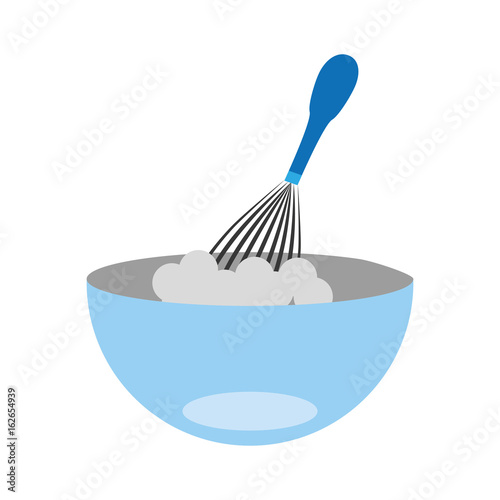 handle mixer with dish vector illustration design
