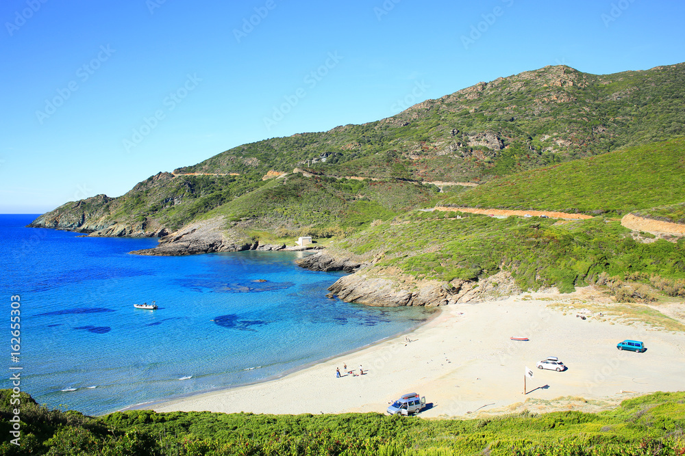 Sand beach on Corsica Island, France