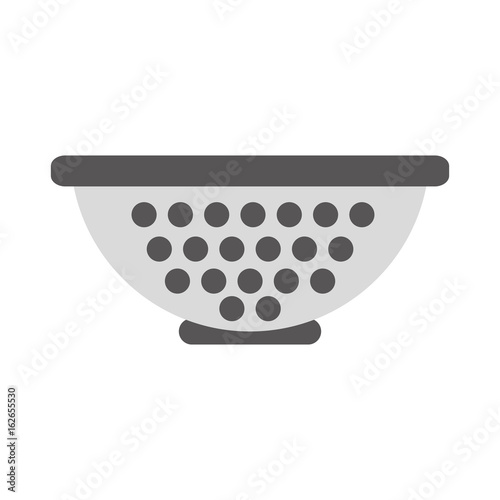 Metal kitchen strainer icon vector illustration design