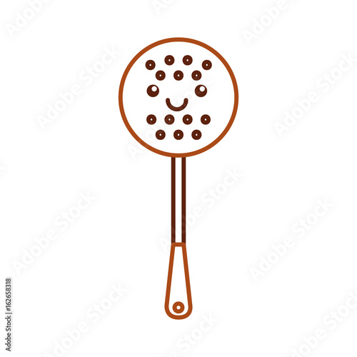 fried spoon kawaii character vector illustration design