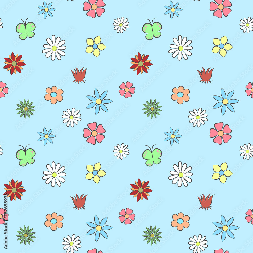 Fototapeta premium Seamless pattern flower