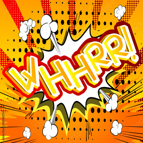 Whhrr! - Vector illustrated comic book style expression.
