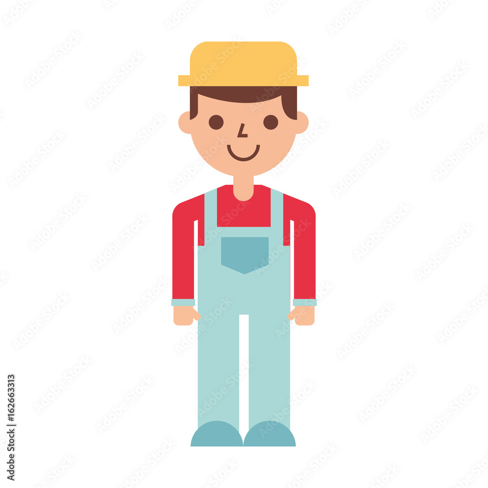 farmer character isolated icon vector illustration design