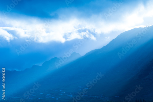aiian Mountains with Light