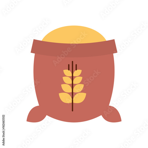 Sack of wheat icon vector illustration design