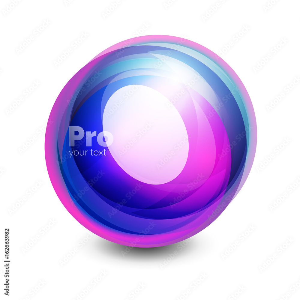 Obraz premium Glass sphere, futuristic abstract element