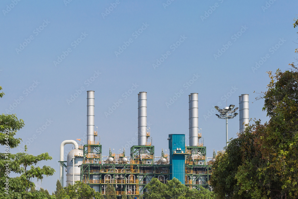 Obraz premium Gas turbine power plant