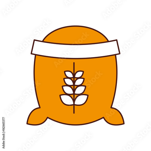 Sack of wheat icon vector illustration design