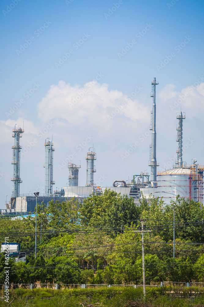 Big structure of oil refinery plant in day time Big structure of oil refinery plant in day time