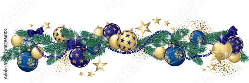 Christmas garland banner