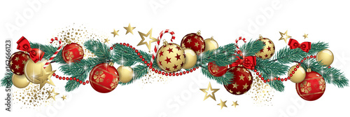 Christmas garland banner