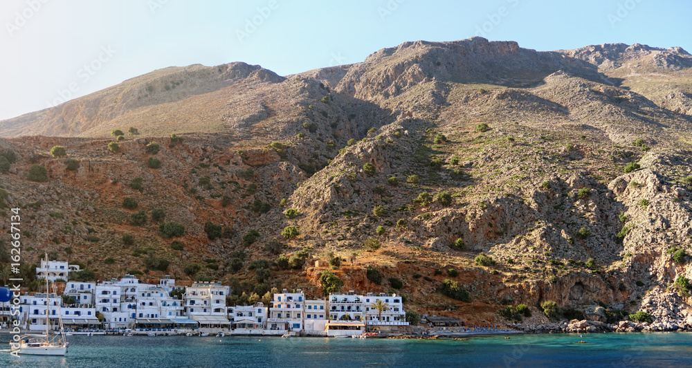 Village Loutro on southcoat of Crete, Greece.