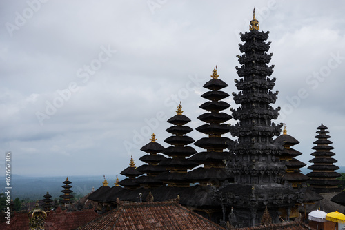 java temple with dark sky