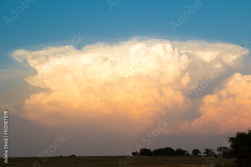 Storm brewing at sunset in Texas