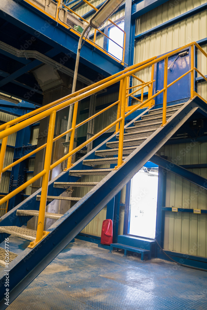 Fototapeta premium ladder steel structure in factory