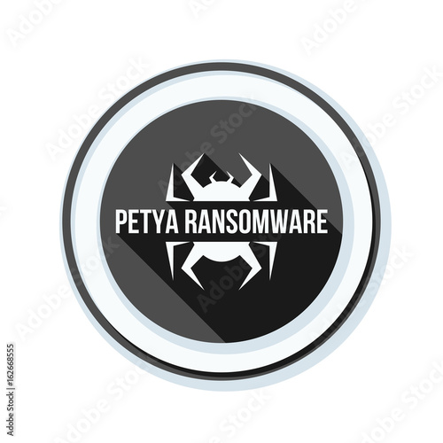 Petya Ransmoware hazard sign illustration