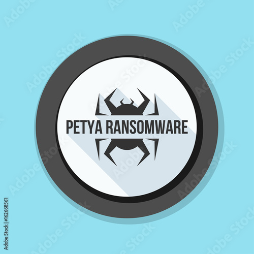 Petya Ransmoware hazard sign illustration