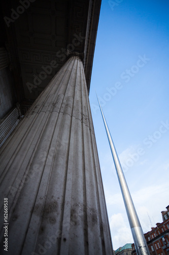 Photography The Spire and General Post Office on O'Connell Street, Dublin, Ireland