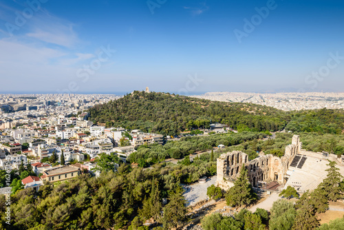 Aerial view of Athens from Acropolis, Athens, Greece 