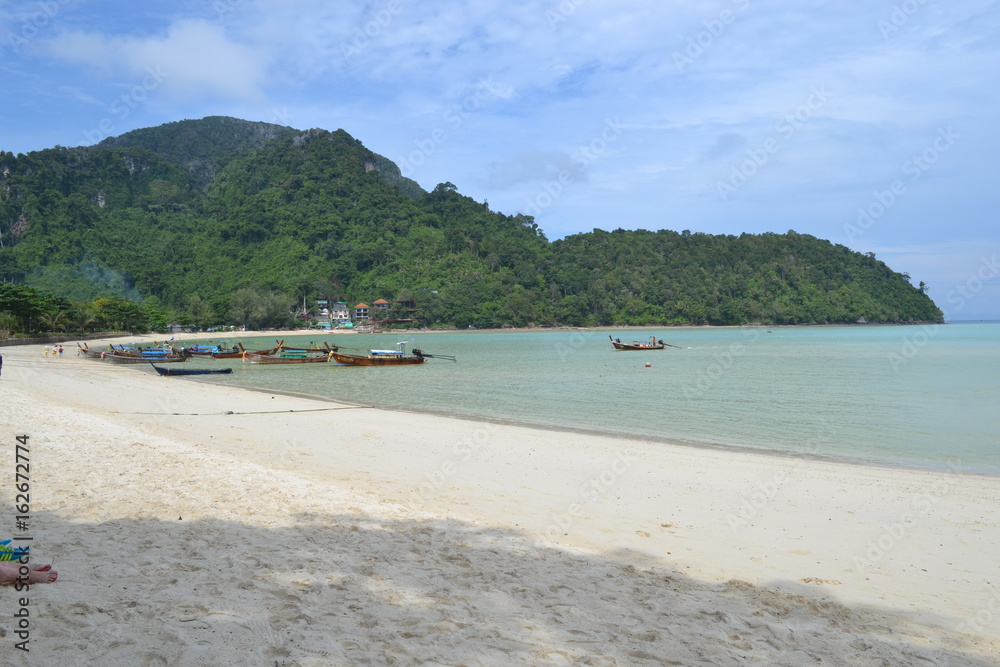 Beach with ocean in Koh Phi Phi