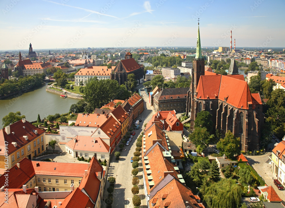 Obraz premium Panoramic view of Wroclaw. Poland