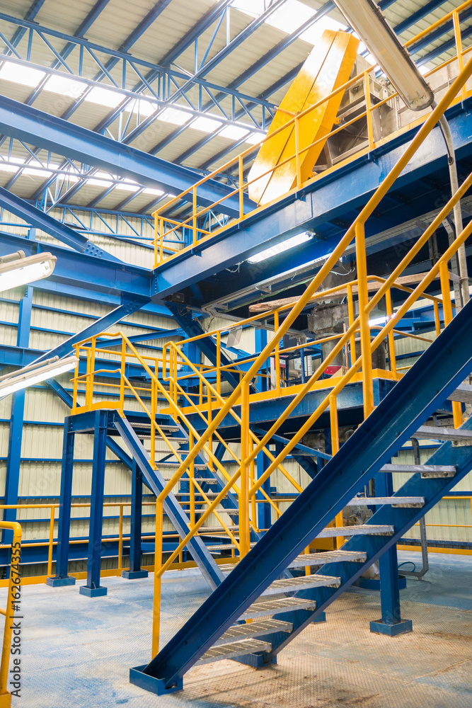 staircase steel structure in industrial factory