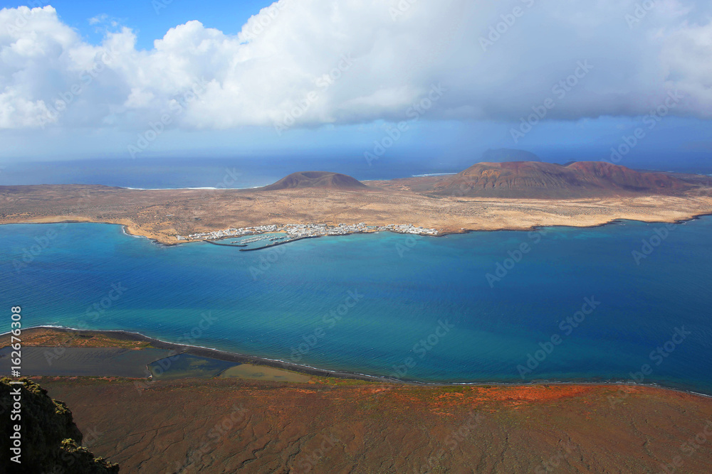 View from Lanzarote Island to La Graciosa Island, Canary Islands, Spain