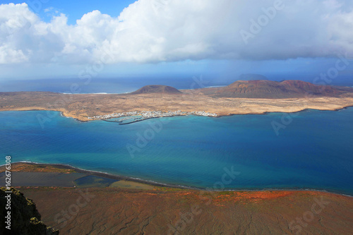 View from Lanzarote Island to La Graciosa Island, Canary Islands, Spain © traveller70