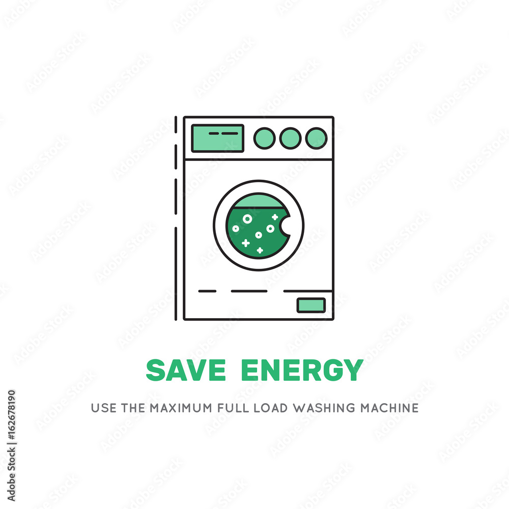 Vector banner informing that the maximum load that optimises the cost