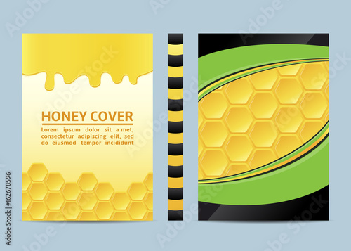 Honey vector brochure flyer design layout template photo