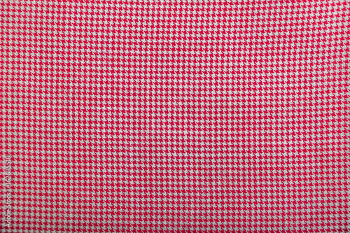 Wool fabric with red geometric pattern