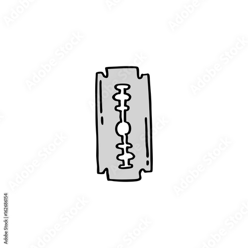 razor blade doodle icon
