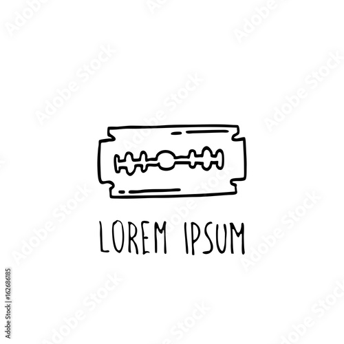 razor blade doodle icon