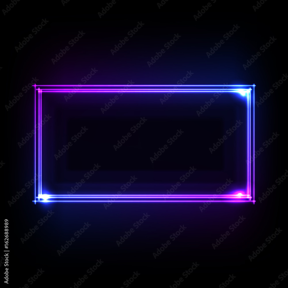 Premium AI Image  Frame of Neon Paper With Vibrant Neon Colors a Modern  Acrylic Frame a 2D Flat on White BG Wall Art