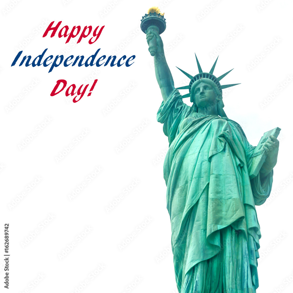 Obraz premium Independence USA background with Statue of Liberty