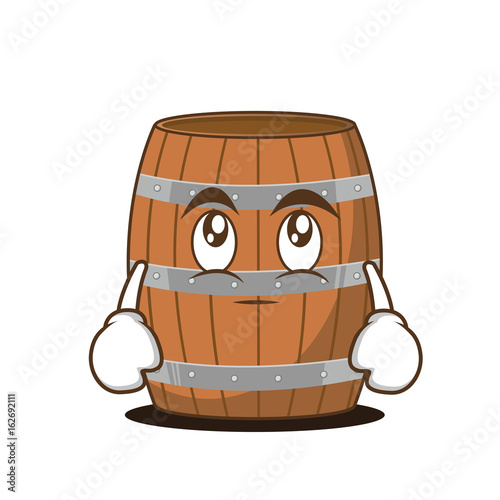 Eye roll barrel character cartoon style