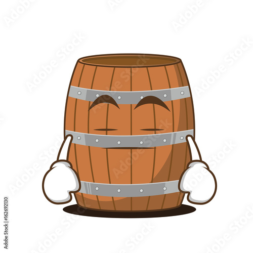 Boring barrel character cartoon style