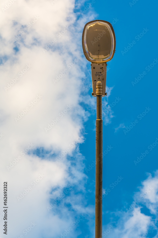 Street lamp on blue sky background Street lamp on blue sky background